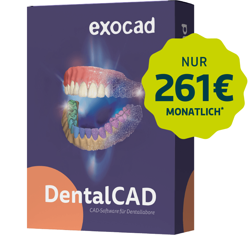 exocad Softwarebox mit monatlichem Preis über 261€