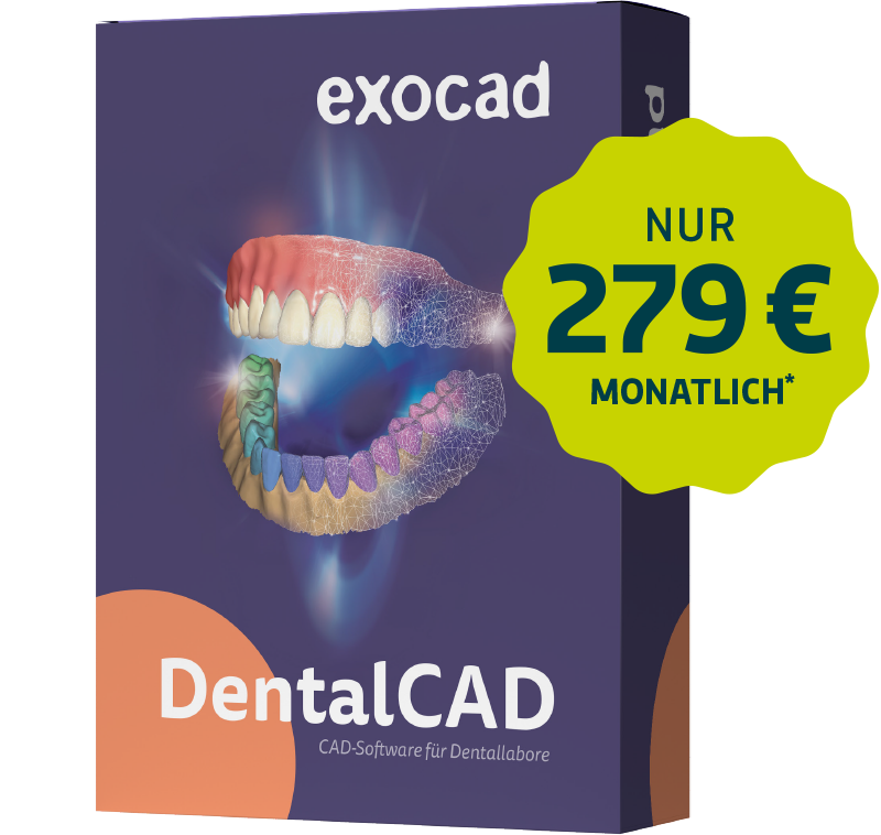exocad Softwarebox mit monatlichem Preis über 261€