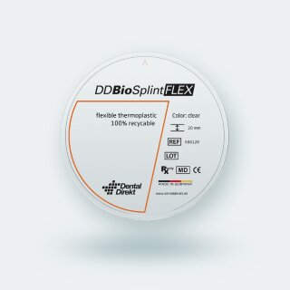 Dental Direkt DD Bio Splint FLEX PMMA Ronde | 20 mm | flexibel und thermoplastisch