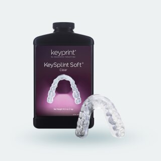 Keystone KeySplint Soft Clear 3D-Druck-Resin | 1 kg | Schienen