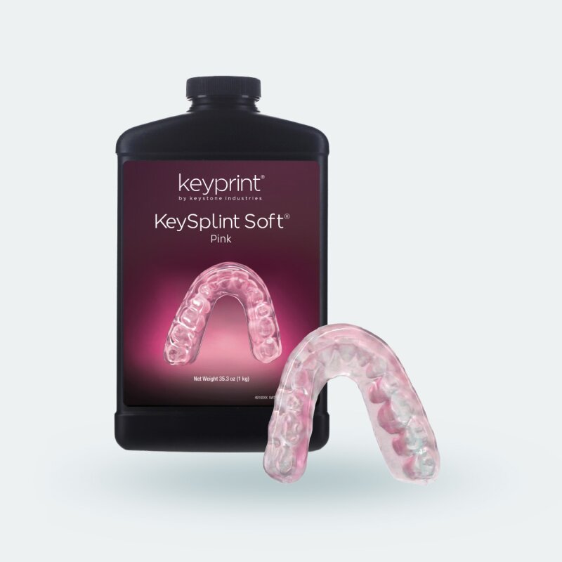 Keystone KeySplint Soft Pink 3D-Druck-Resin | 1 kg | Schienen